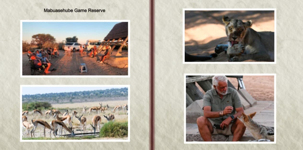 Memories of the Kalahari photo book — page 12: Mabuasehube Game Reserve